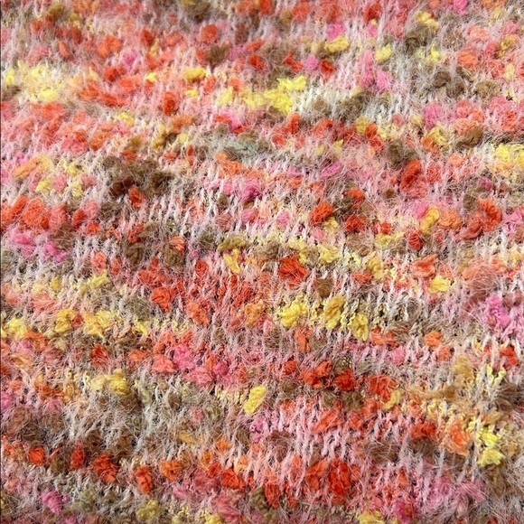 Umgee Vibrant Pink Orange Yellow Brown Autumn Sweater Size 2X Eyelash Knit Soft - Picture 10 of 10